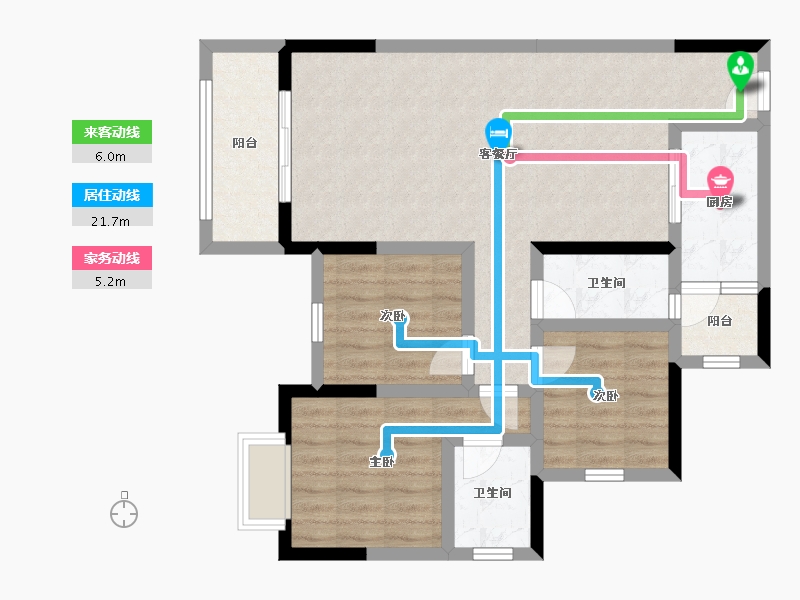 重庆-重庆市-兴源黄杨郡-81.55-户型库-动静线