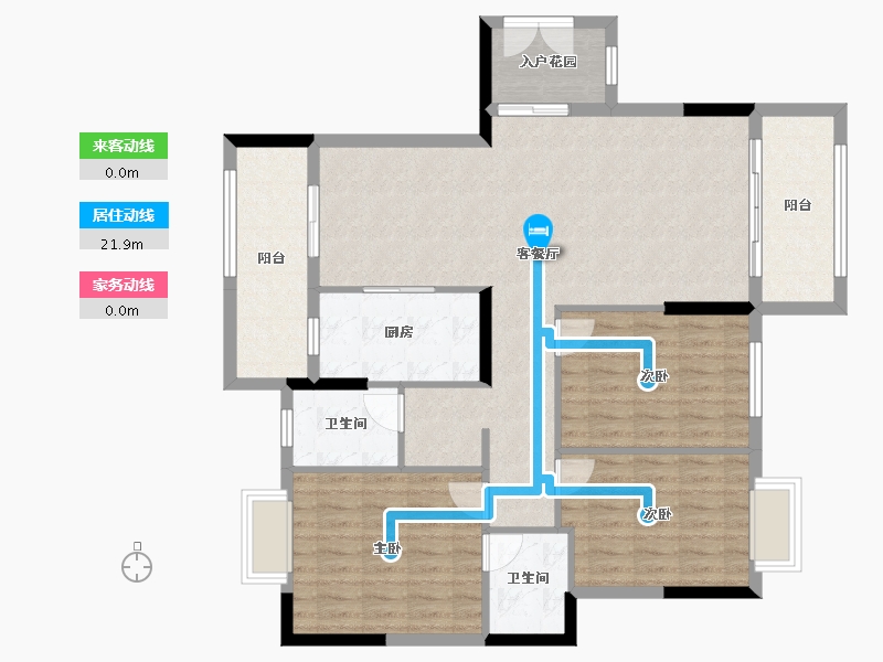 湖南省-郴州市-爱莲名邸-111.60-户型库-动静线