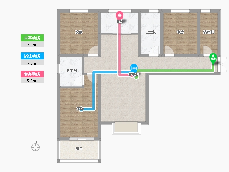 陕西省-宝鸡市-万晟-93.24-户型库-动静线