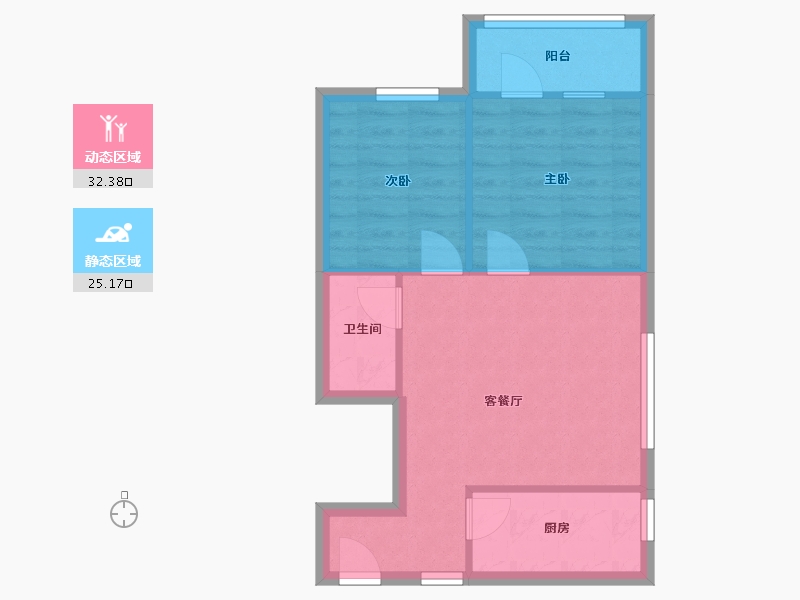 北京-北京市-静安西街-51.66-户型库-动静分区