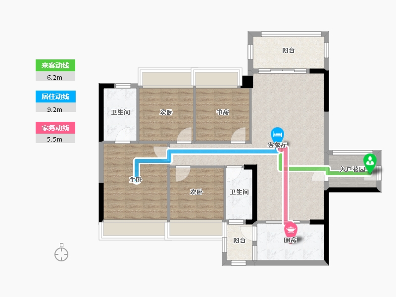 广东省-湛江市-东新花苑-104.47-户型库-动静线