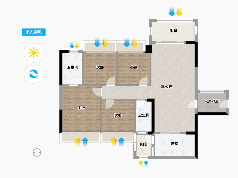 广东省-湛江市-东新花苑-104.47-户型库-采光通风