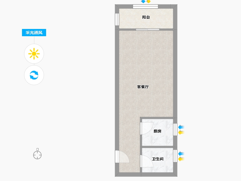 陕西省-西安市-尚品美地城-35.39-户型库-采光通风