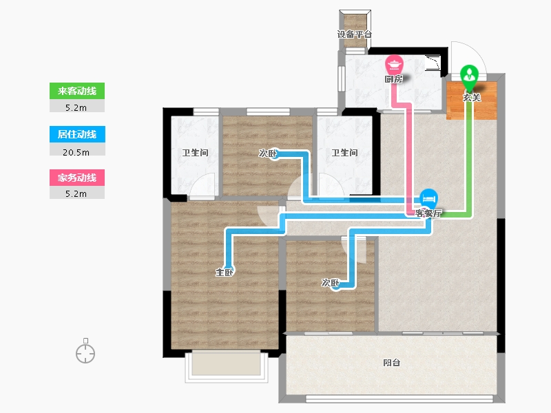 安徽省-合肥市-�嘣猛�-96.00-户型库-动静线