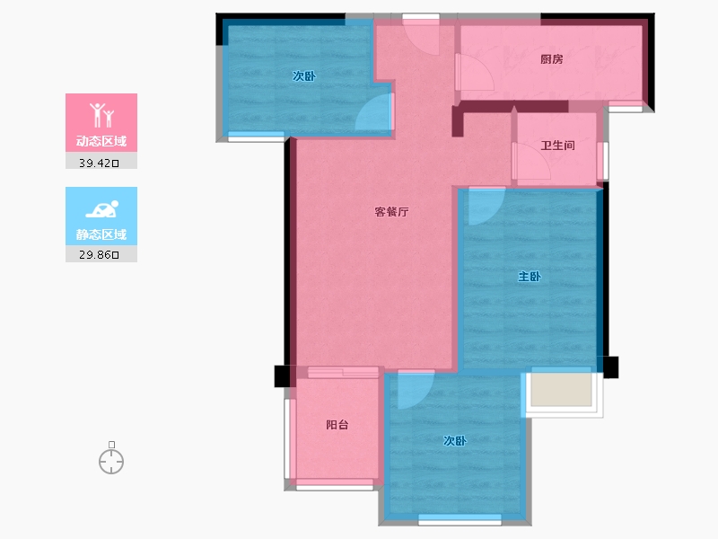 河南省-郑州市-万科民安云城-61.27-户型库-动静分区