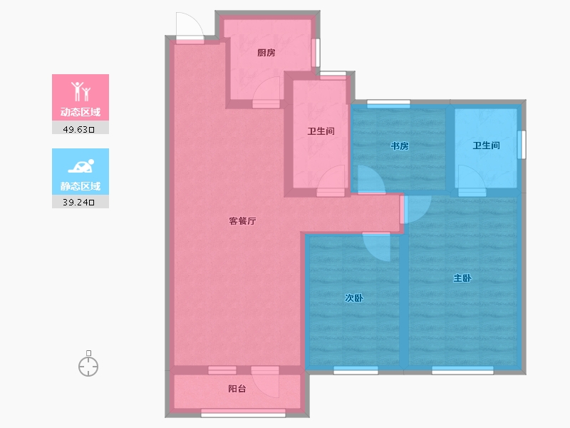 辽宁省-沈阳市-金科中南·集美尚景-78.42-户型库-动静分区