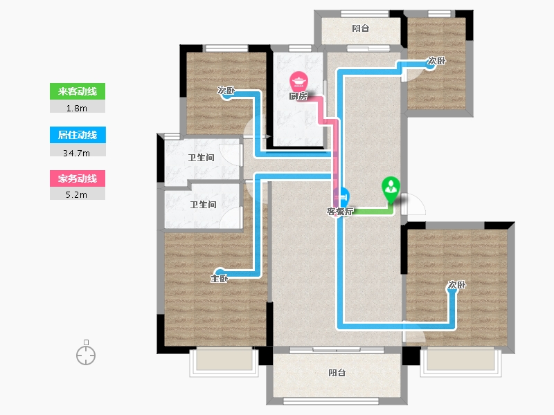 山西省-大同市-广灵碧桂园-113.04-户型库-动静线