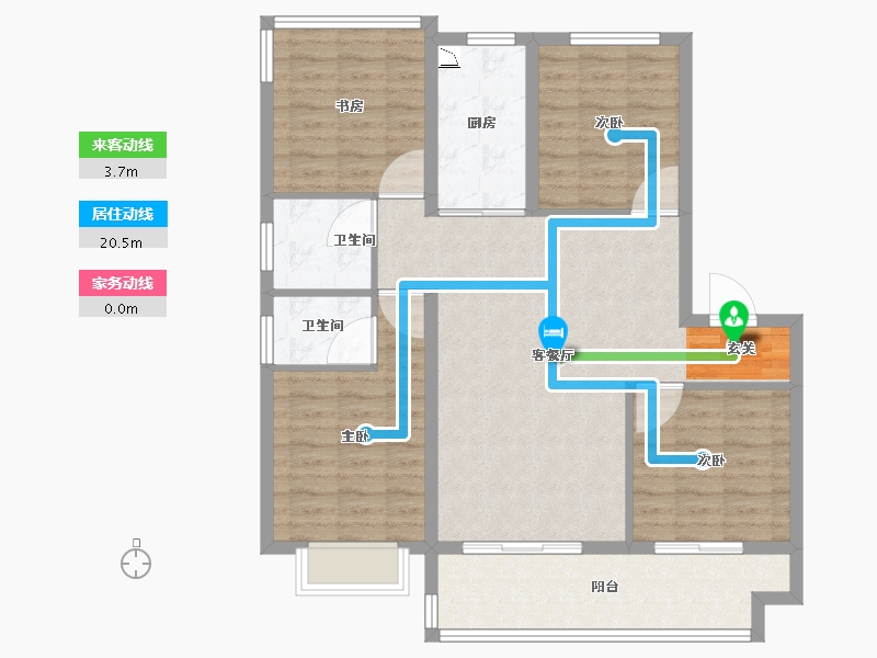 安徽省-合肥市-中梁力高云湖印-98.41-户型库-动静线