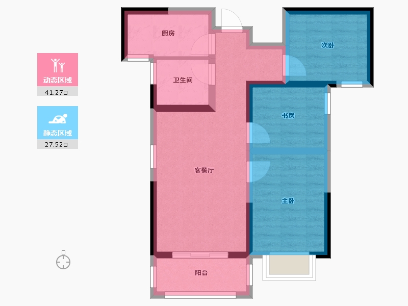 河南省-郑州市-泉舜上城-60.09-户型库-动静分区