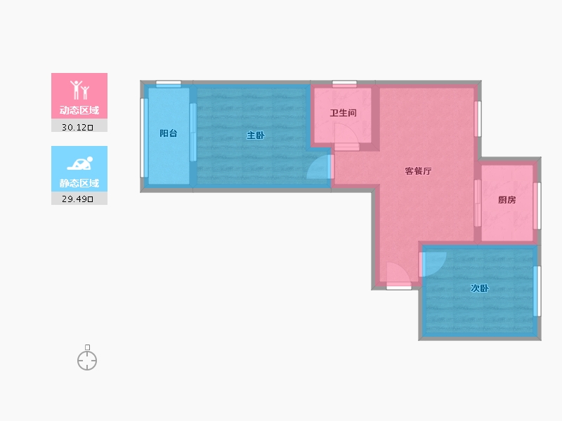 陕西省-西安市-启航馨苑-52.14-户型库-动静分区