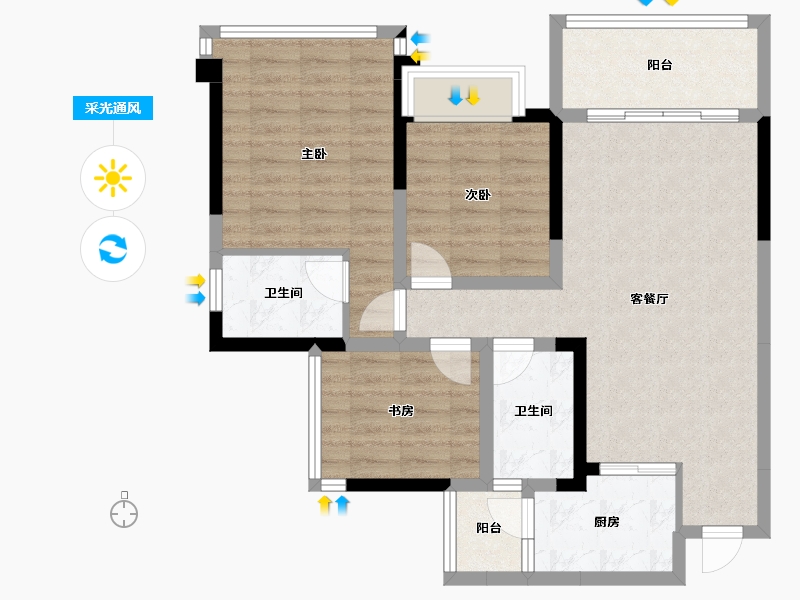 四川省-乐山市-麓城-81.13-户型库-采光通风