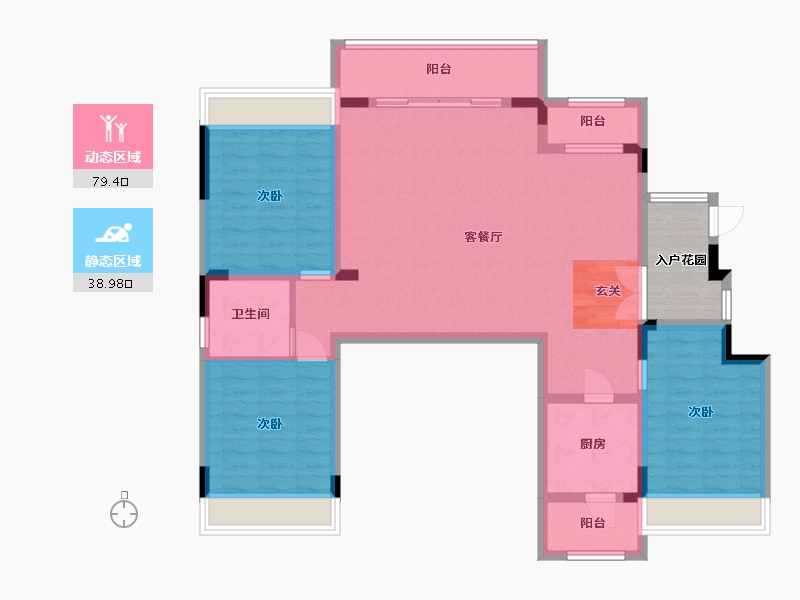 贵州省-铜仁市-麒龙学府壹号-112.03-户型库-动静分区