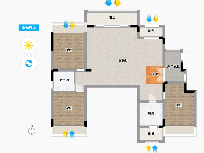 贵州省-铜仁市-麒龙学府壹号-112.03-户型库-采光通风