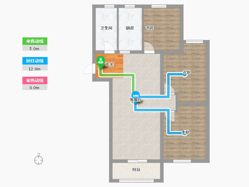 江苏省-徐州市-卓达春天-85.12-户型库-动静线