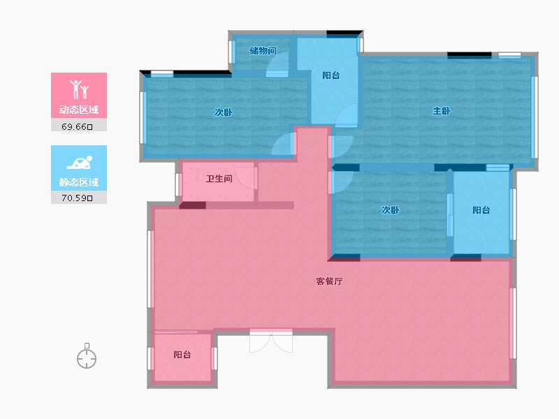 湖南省-张家界市-天门壹号-126.42-户型库-动静分区