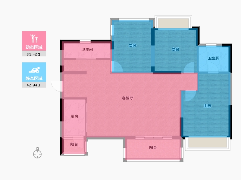 四川省-成都市-御景华府-94.12-户型库-动静分区