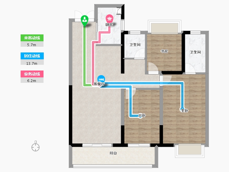 湖北省-武汉市-中建壹品澜荟-96.72-户型库-动静线