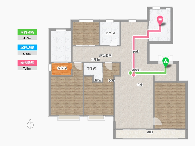 青海省-西宁市-融创东方宸院-134.39-户型库-动静线