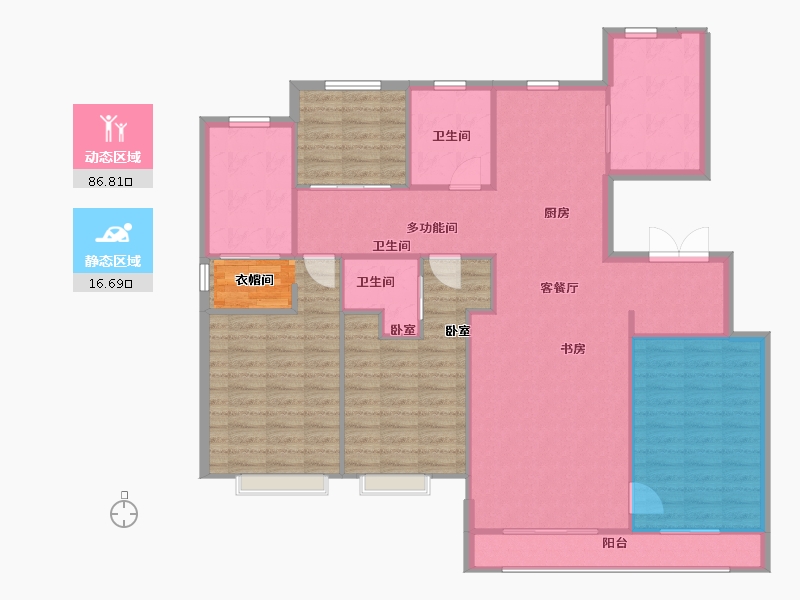 青海省-西宁市-融创东方宸院-134.39-户型库-动静分区