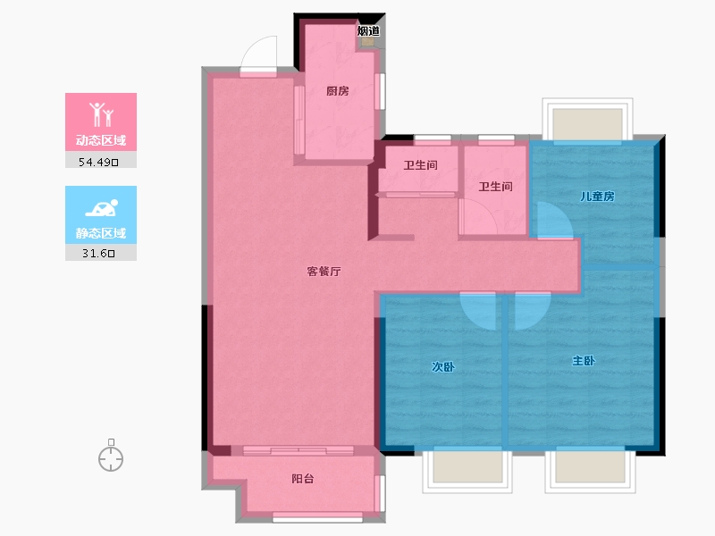 湖北省-武汉市-中国铁建江语城-77.60-户型库-动静分区