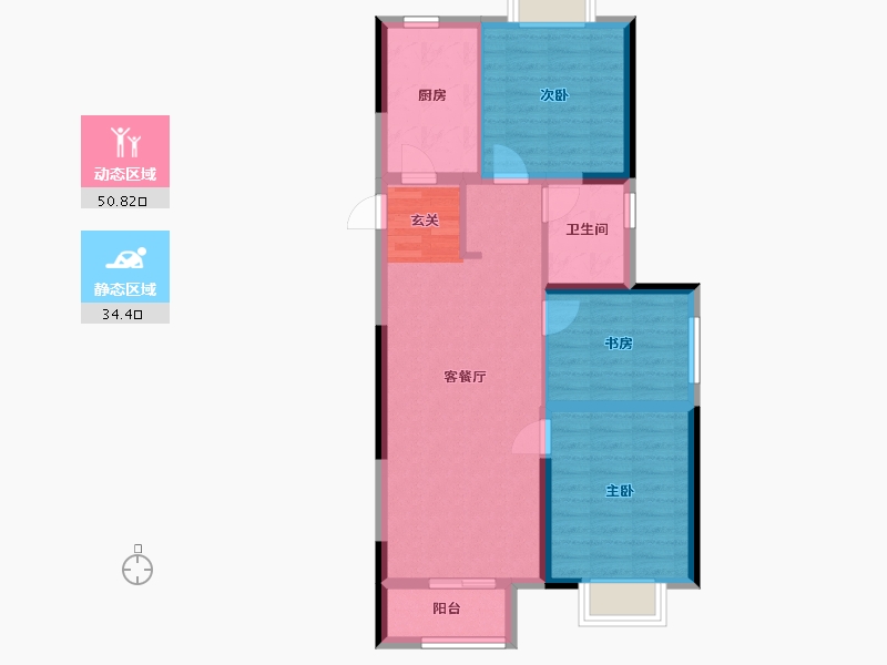 湖北省-武汉市-天纵时代城-76.23-户型库-动静分区