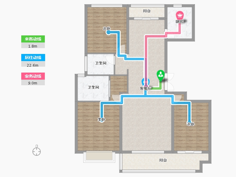 山东省-临沂市-十里阳光-135.00-户型库-动静线