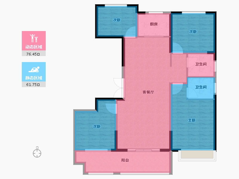 山东省-临沂市-致远沂河传奇-125.01-户型库-动静分区