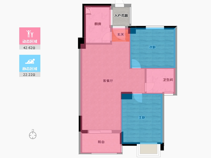 福建省-福州市-汤斜华郡-60.00-户型库-动静分区