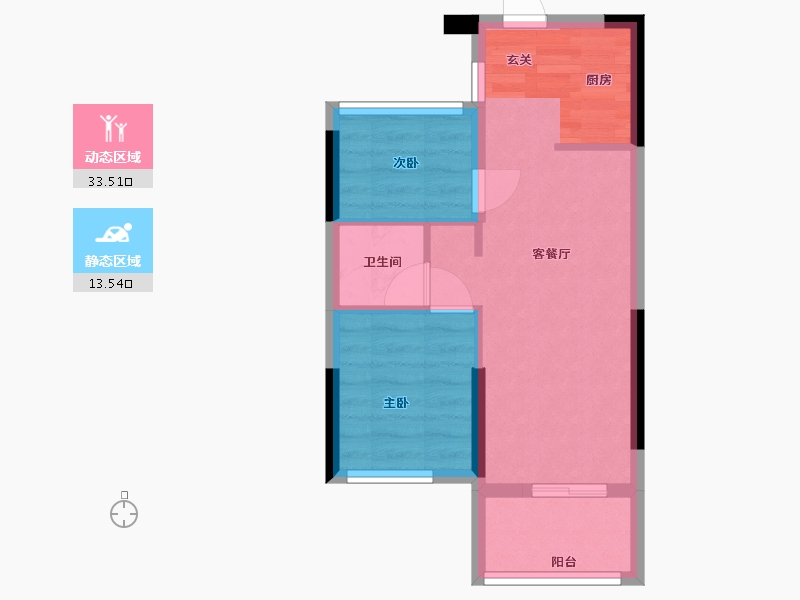 福建省-福州市-融侨悦公馆-41.57-户型库-动静分区