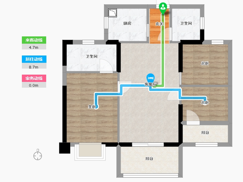 福建省-福州市-大唐书香世家-70.14-户型库-动静线