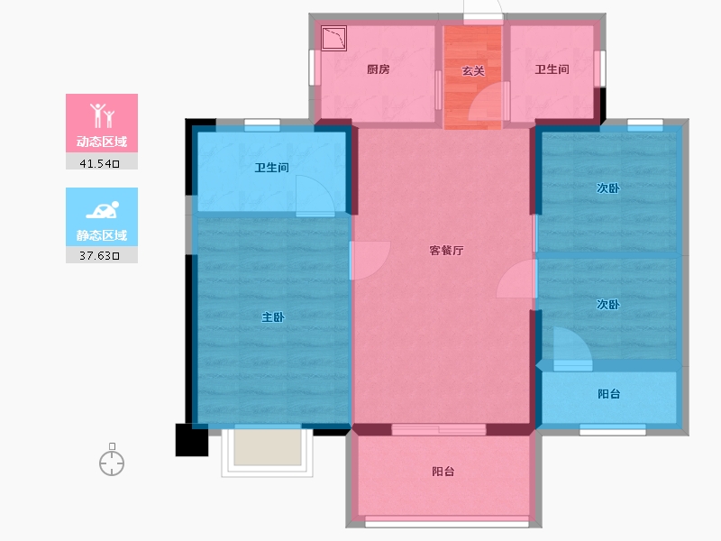 福建省-福州市-大唐书香世家-70.14-户型库-动静分区