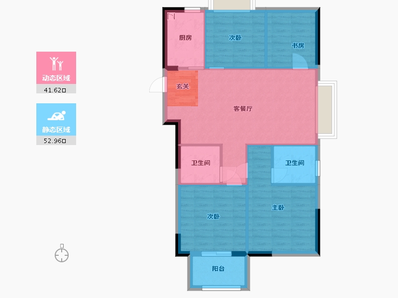 福建省-福州市-宏发御榕府-85.85-户型库-动静分区