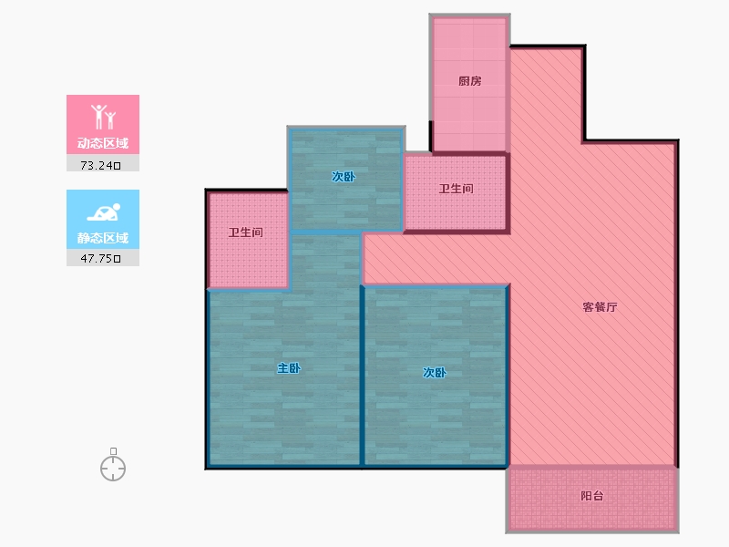 浙江省-嘉兴市-海盐金洲阳光B_100-113.35-户型库-动静分区