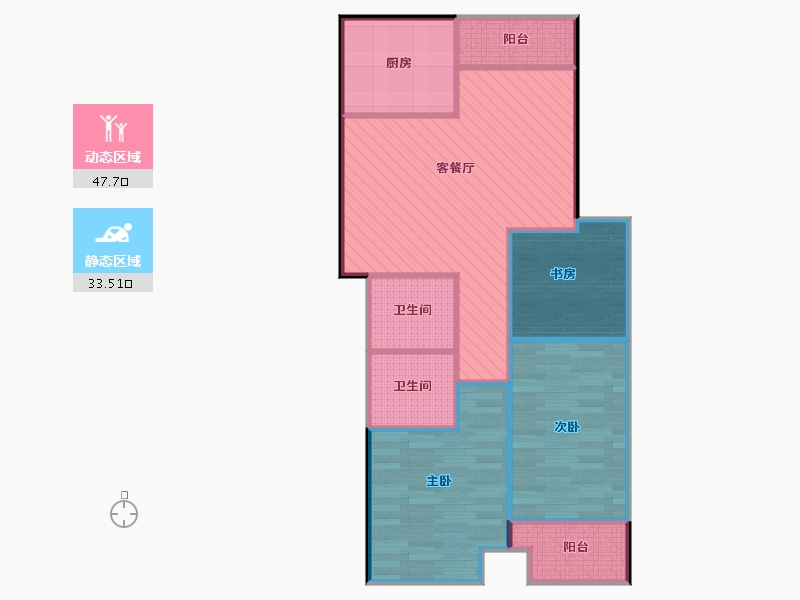 浙江省-嘉兴市-海盐景尚芳满庭91-74.68-户型库-动静分区