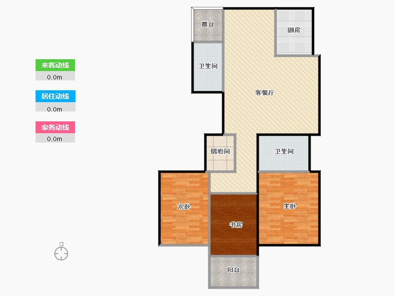 浙江省-嘉兴市-百可世家-107.49-户型库-动静线