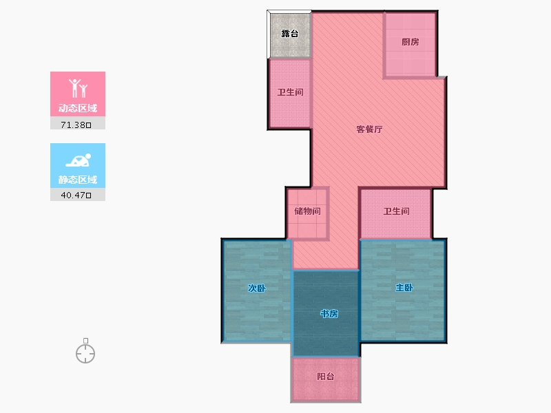 浙江省-嘉兴市-百可世家-107.49-户型库-动静分区