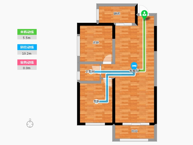 陕西省-宝鸡市-汉强海德公园-72.47-户型库-动静线