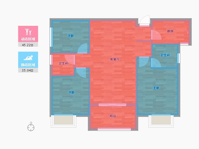 江西省-吉安市-康居・外滩-72.54-户型库-动静分区