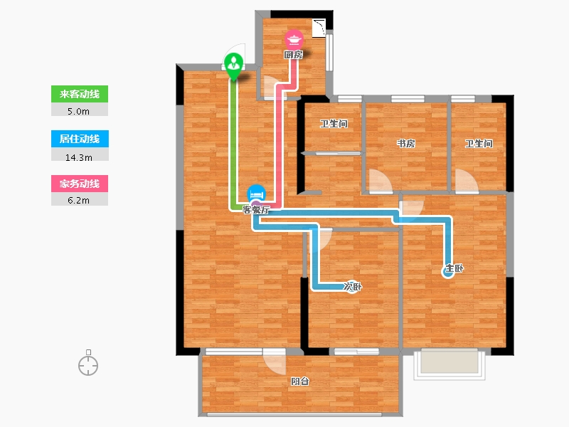 湖北省-鄂州市-吴都阳光-109.99-户型库-动静线