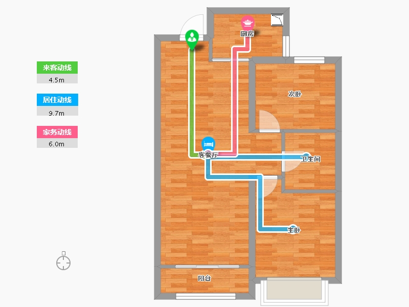 黑龙江省-哈尔滨市-汇龙澜湾九里-60.27-户型库-动静线