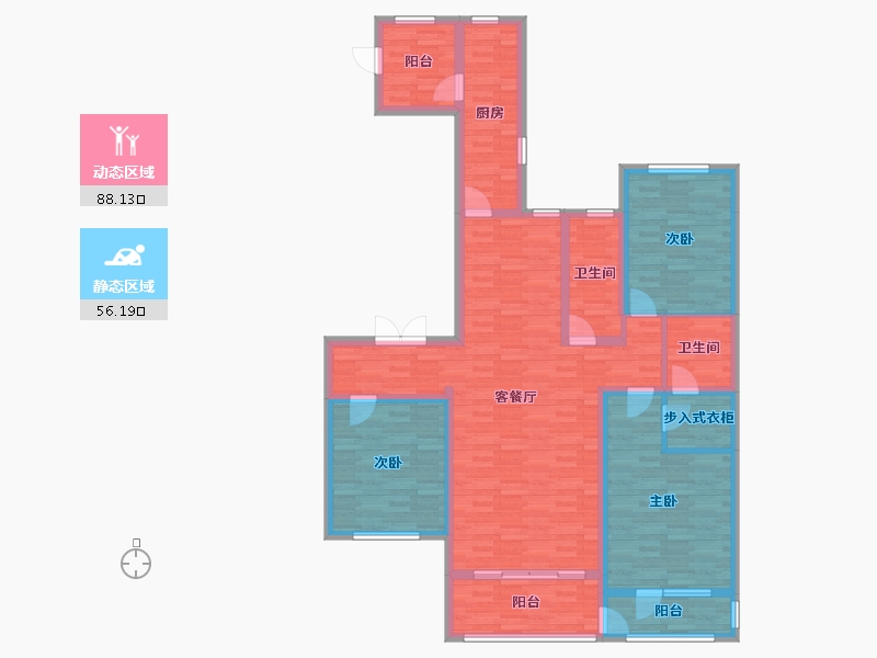 河北省-石家庄市-维多利亚-128.99-户型库-动静分区