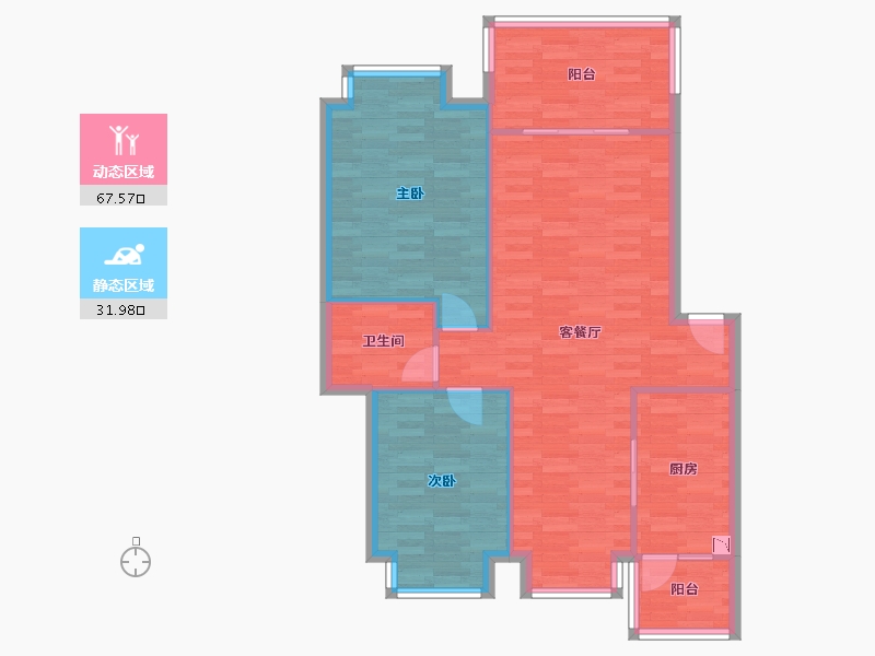 四川省-成都市-锦官丽城亲水湾-91.00-户型库-动静分区