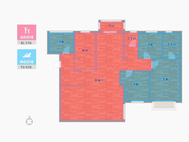 湖南省-长沙市-新华联梦想城-120.41-户型库-动静分区