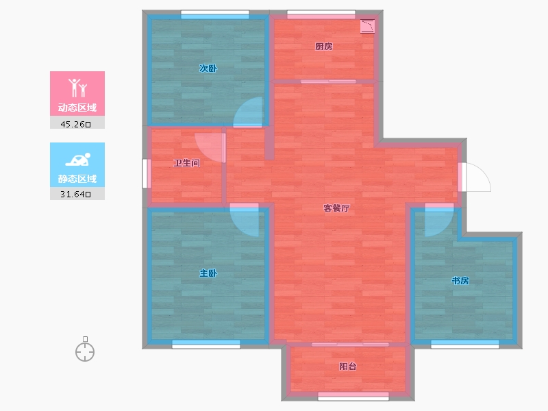 河北省-秦皇岛市-秦皇皓月城-68.15-户型库-动静分区