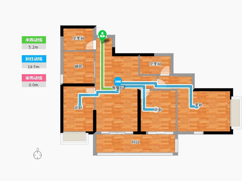 黑龙江省-哈尔滨市-恒大御府-95.83-户型库-动静线