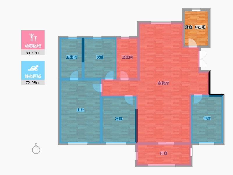 辽宁省-盘锦市-泰郡三期-149.00-户型库-动静分区