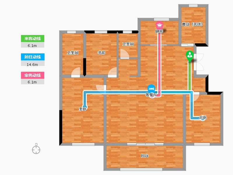 辽宁省-盘锦市-泰郡三期-141.50-户型库-动静线