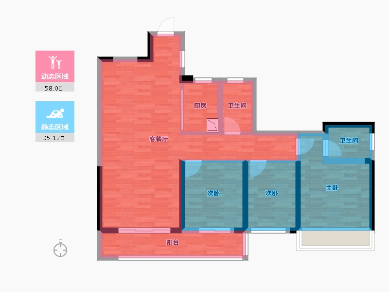 广西壮族自治区-桂林市-麒麟湾畔-82.36-户型库-动静分区