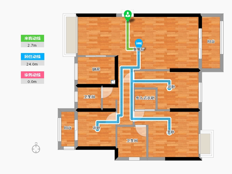 湖南省-益阳市-梓湖明珠-91.72-户型库-动静线