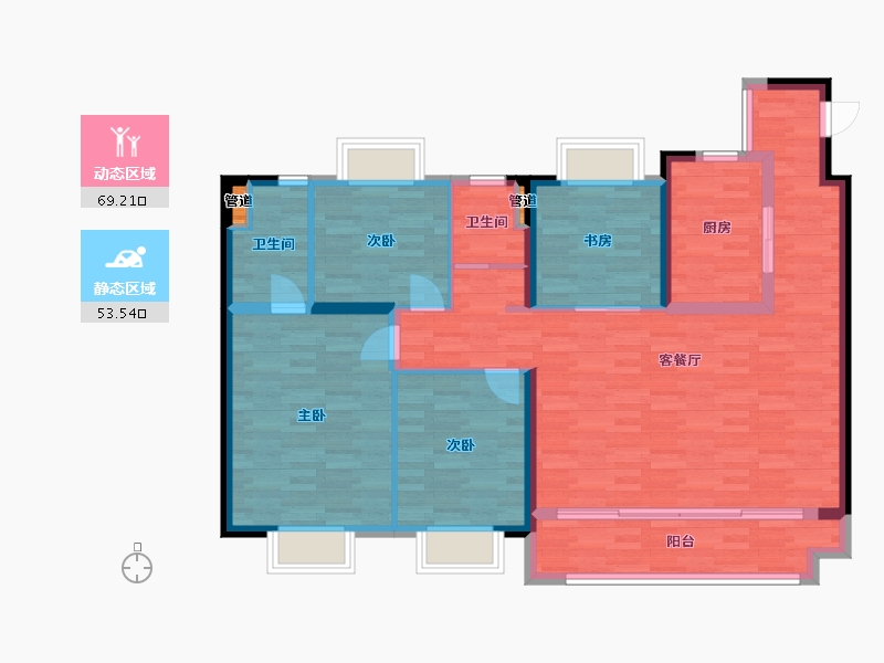 江西省-南昌市-万科天空之城-111.40-户型库-动静分区